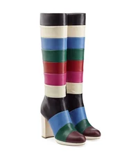 Zapatos Mujer 2016 Frauen Stiefel Günstige Knielangen Damen Partei Schuhe Boot Bunte Maß Plus Größe Platz Mode Stiefel