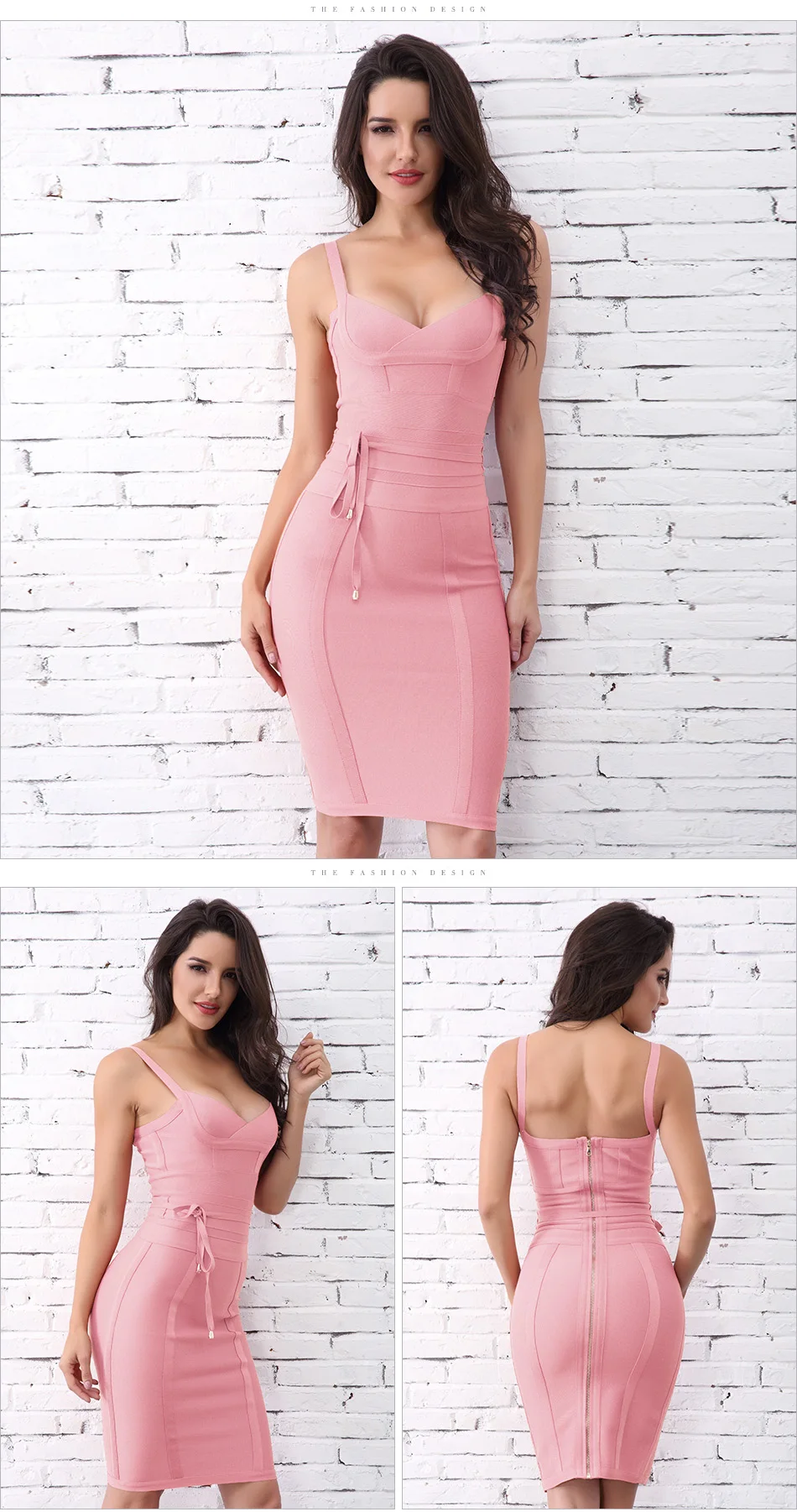 Chic Spaghetti Strap Bandage Bodycon Dress