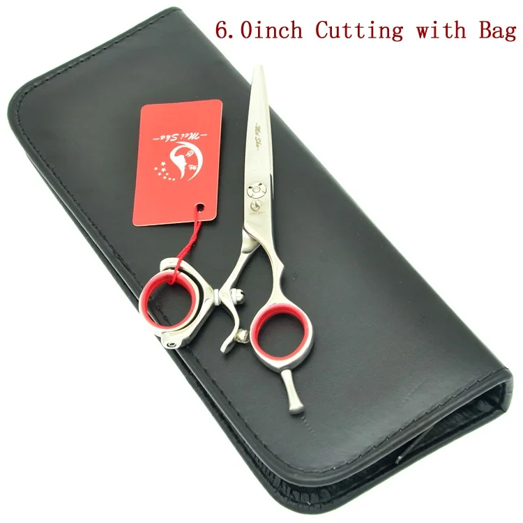5," 6,0" Парикмахерские ножницы Meisha JP440C, ножницы для стрижки волос с вращением на 360 градусов, Профессиональные парикмахерские ножницы, новинка, HA0347 - Цвет: HA0347 with bag 60