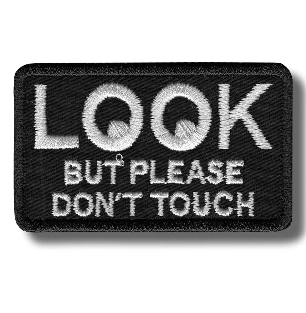 

IVY-LOVING Craft "Look but don't touch "- sew-on/iron-on parche 7x4 cm