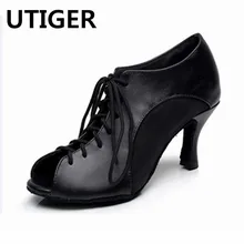 Женские туфли для латинских танцев; женские танцевальные туфли на высоком каблуке 75 мм; Обувь для бальных танцев для девочек; Цвет серебристый, черный; вечерние туфли для танцев; WD210