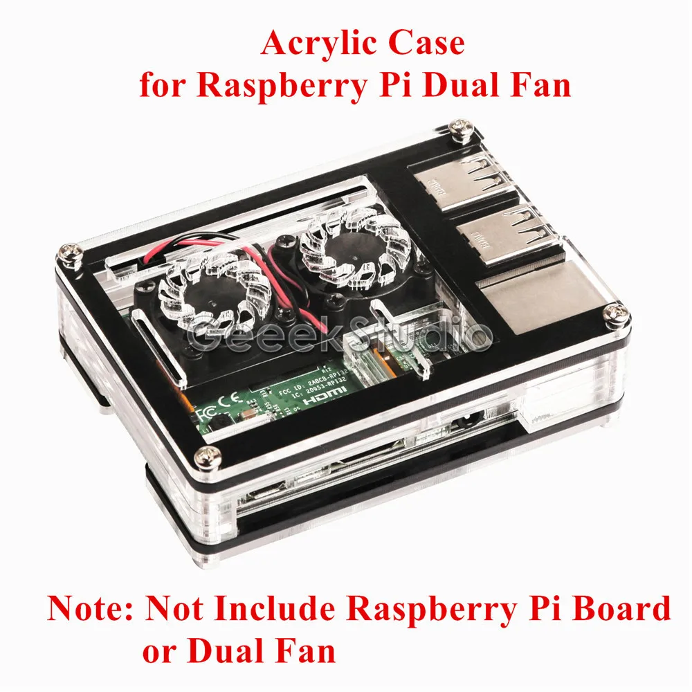 Нарезанный 9 слоев акриловый корпус, не включает Raspberry Pi 3/2 Модель B или двойной вентилятор двойной охлаждения вентиляторы радиатора