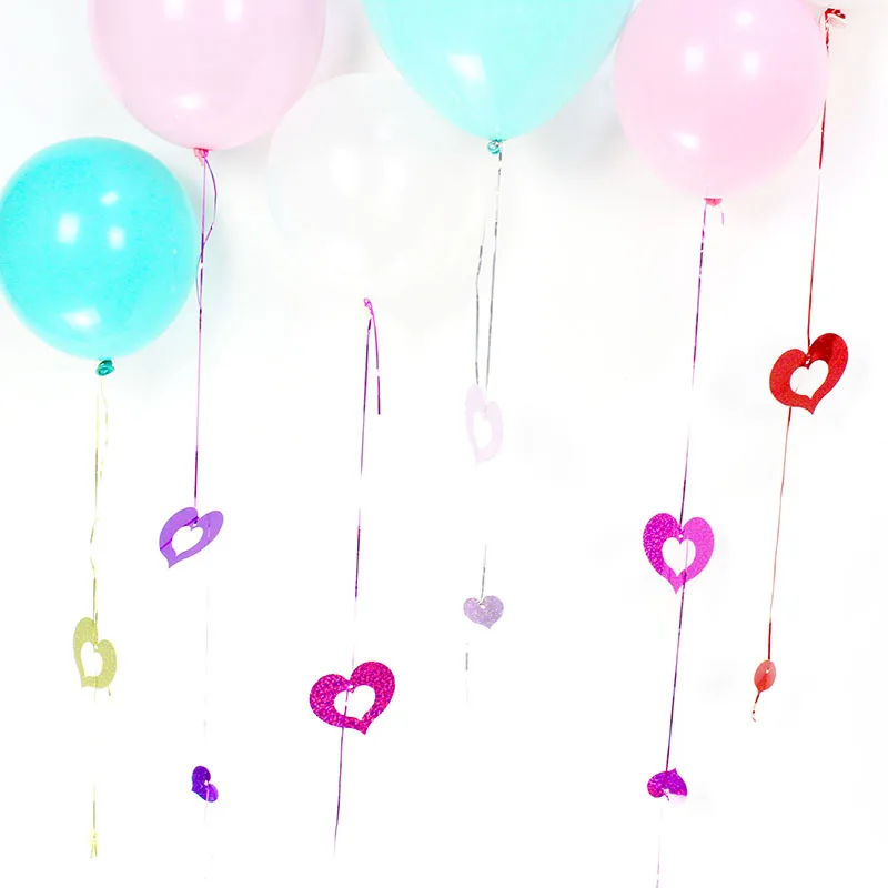 

KAMMIZAD Balloon Squins Paillette Birthday Party Decoration 10bags/lot Fashion Plastic Heart Shaped For Wedding Accessories