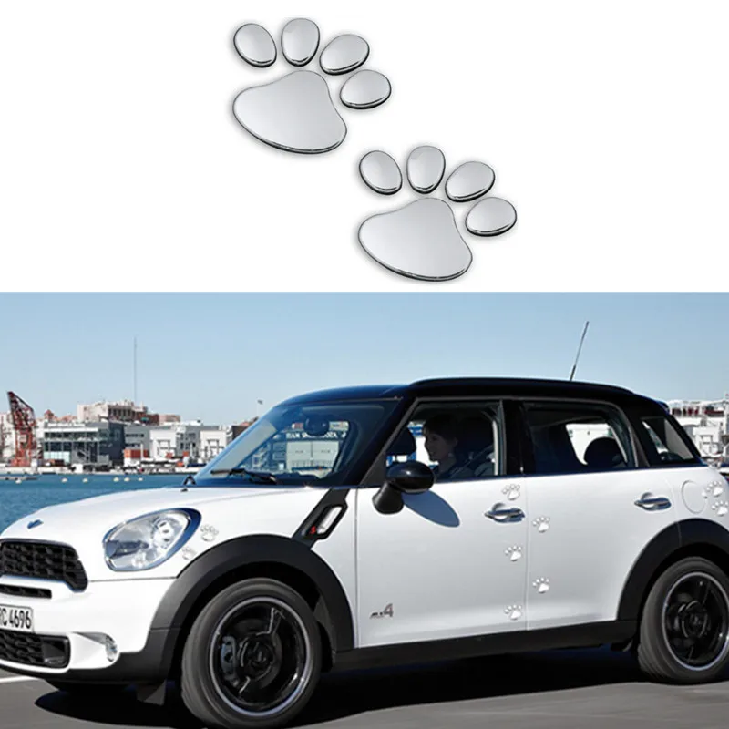 2pcs Car Sticker Cool Design Paw 3D Animal Dog Cat Bear Foot Prints Footprint for BMW 1 2 3 4 5 6 7 Series X1 X3 X4 X5 X6 E60 | Автомобили