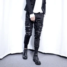 S-xxxl Новая мужская одежда певица для выступлений хип-хоп брюки с резинками на щиколотках плюс размер певица костюмы