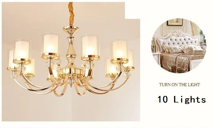 Золотая люстра для кухни, столовой, спальни, lustre chambre, кухонная светодиодная подвесная люстра, Подвесная лампа