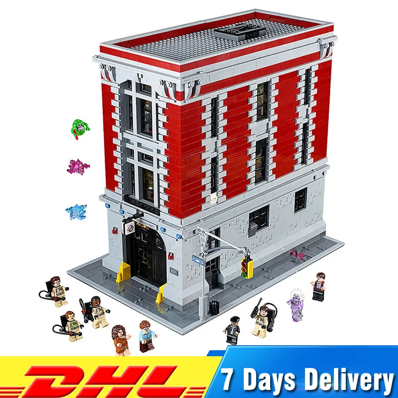 

Moc LegoINGlys 75827 LEPIN 16001 Firehouse Headquarters Architecture Ghostbusters Castle Building Blocks Bricks Funny Toys