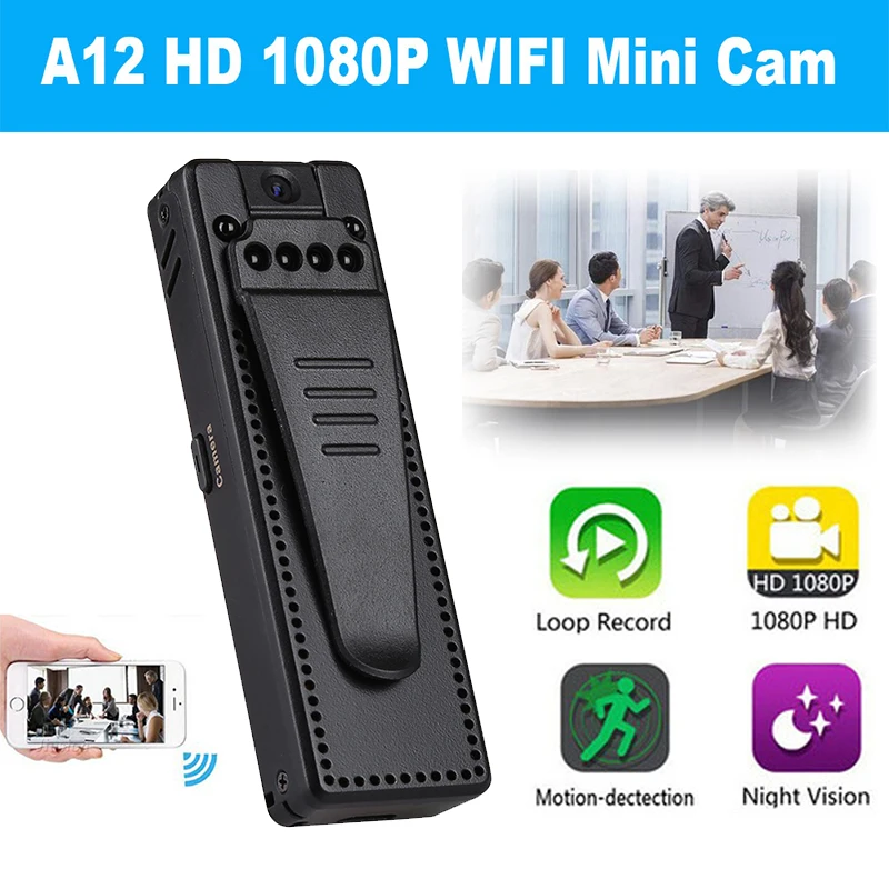 

A12 MINI camera HD1080P WIFI Camera Body small Cameras Recording Night Vision Motion Detection Snapshot Loop Recording Camcorder