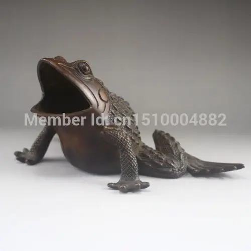 

shitou 007 Chinese Bronze Statue - Frog NR/XY10 Lucky frog discount 30% (C0324)