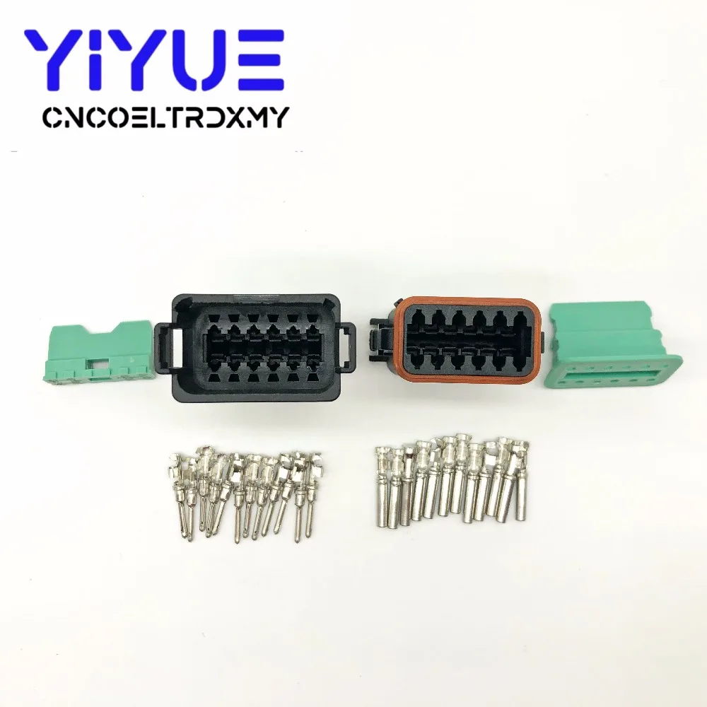10 Sets 12 Pin Female Male DT DT06-12S DT04-12P Black Vehicle Speed Accelerator Pedal Automotive Connector For Deutsch (3)