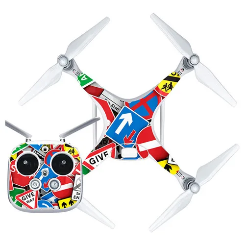 Водонепроницаемый цветной протектор кожи наклейка для DJI Phantom 4 наклейка кожи наклейка для DJI аксессуары для Дронов наклейки s - Цвет: YSDJ40050