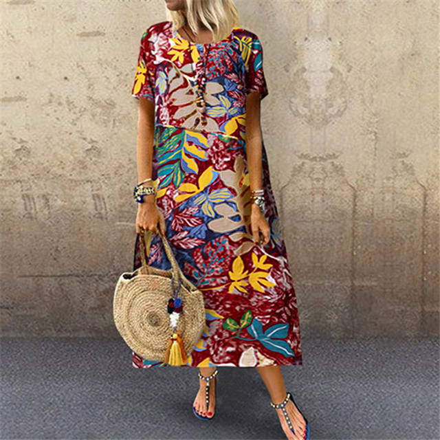 Bohemian Spliced Design Boho Beach Dresses - Waky