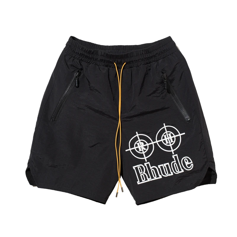 Rhude шорты в горошек по колено Для мужчин женщин Повседневное Короткие штаны