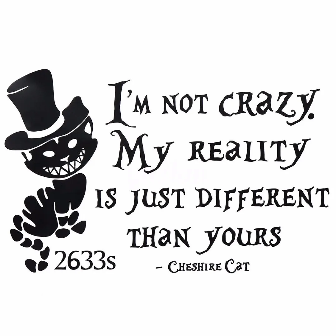 Wall Stickers Alice In Wonderland Cheshire Cat Wall Paper Vinyl Removable Home Decor Wallstickers