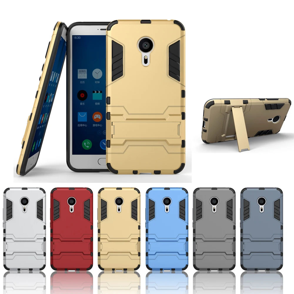 

Wekays For MeiZu MX5 Anti-Knock PC Silicone Armor Hard Stand Fundas Case sFor Coque MeiZu MX5 Pro MeiZu Pro 5 Pro5 Cover Cases