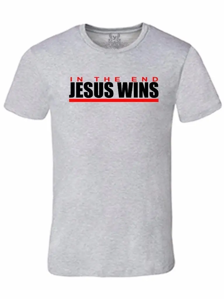 Nw Men S Printed Jesus Wins Christian God Love Bible 2019 New 100% Quality Cotton Mens Print T-Shirt Short Sleeve Dress T-Shirt Nw Men S Printed Jesus Wins Christian God Love Bible 2019 New 100% Quality Cotton Mens Print T-Shirt Short Sleeve Dress T-Shirt