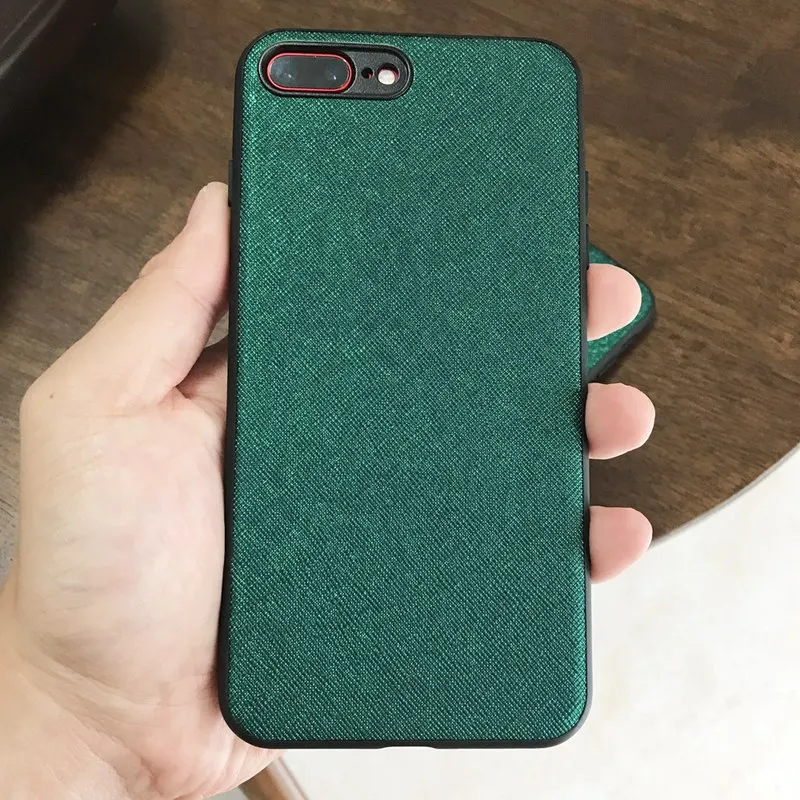 

Emerald leather soft luxury phone case for iphone XS/XR/XS Max 7/8 7/8plus 6/6s protective cover