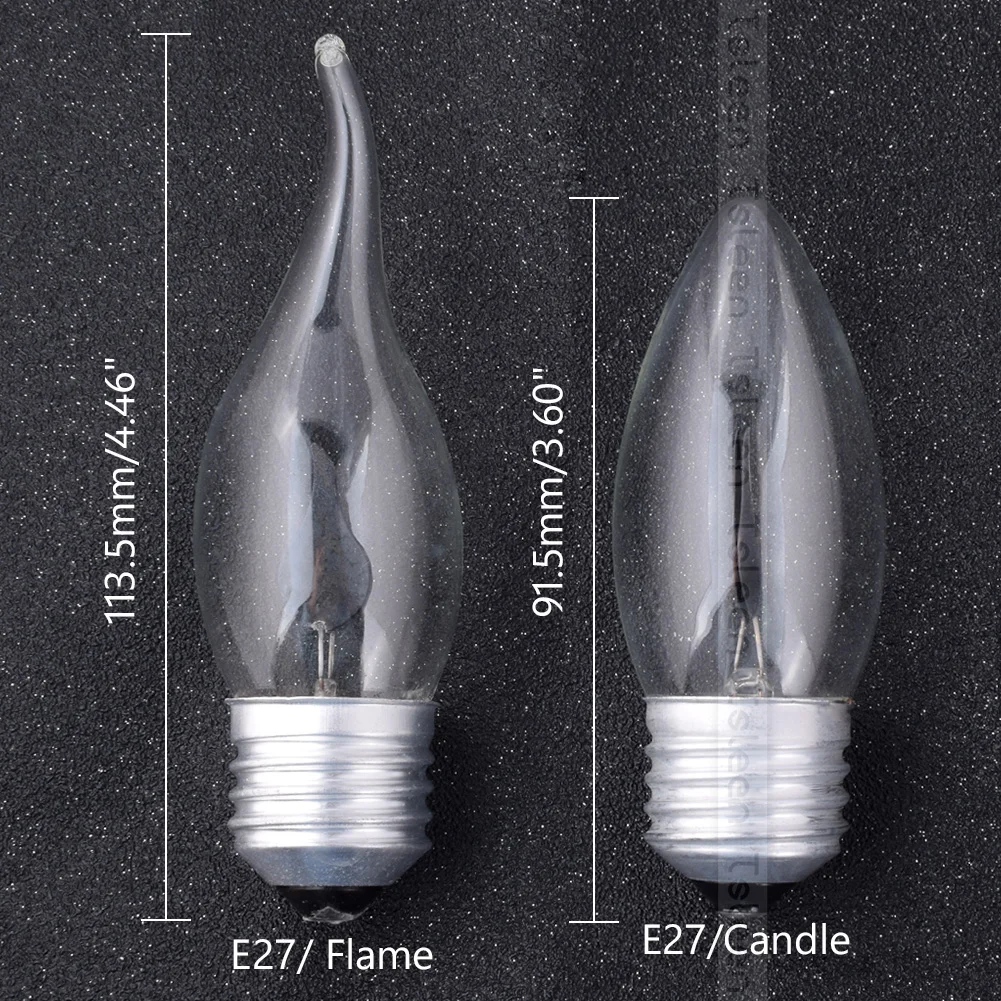 4 шт., ретро, E27, E14, 3 Вт, светодиодный светильник Эдисона, эффект пламени, огненный светильник, лампы, Мерцающая эмуляция пламени, украшение, хвост, люстра, светильник
