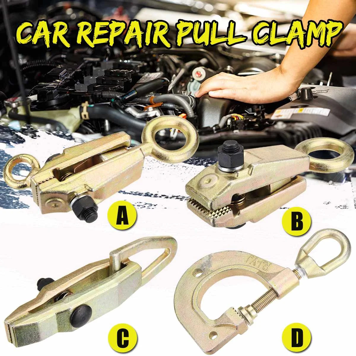 

3 Ton & 5 Ton Pull Clamp Self-Tightening Grips Auto Body Frame Steel Repair Tool