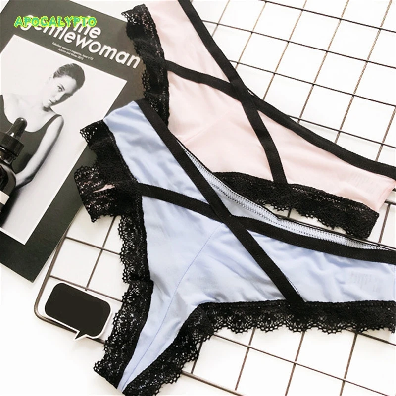 

Women's Thongs G String Ice Silk Thong lace Panties Tangas Women Sexy Erotic Seamless Low Waist Underwear for Girls Panty Briefs