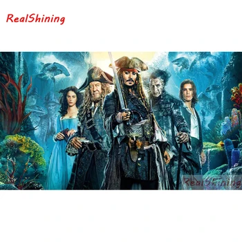 

5D Diy Diamond Painting Cross Stitch full Square Diamond Embroidery Pirates of the Caribbean picture for room Decor H1584