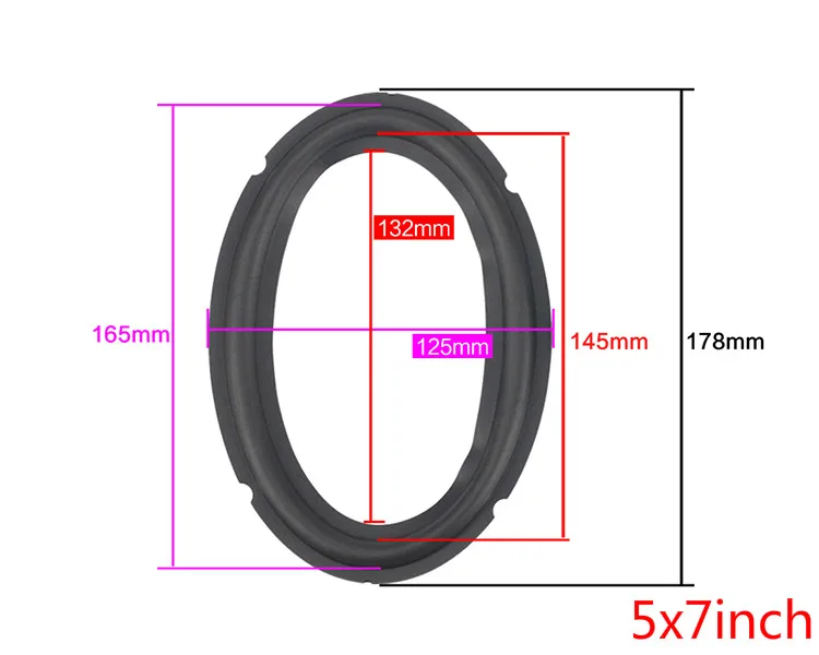 Размер спикер резиновый объемный подвесной Ремонт Аксессуары для 2 дюймов 2,5 дюймов 3,5 дюймов 4 дюймов 4,5 дюймов 5,25 дюймов 6,5 дюймов 5*7