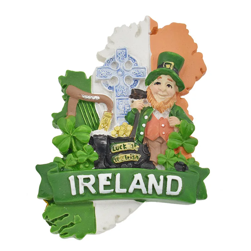 Личи Ирландия магниты на холодильник мультфильм фигура буквы магниты и сувениры на холодильник Современное кухонное украшение для дома путешествия подарок