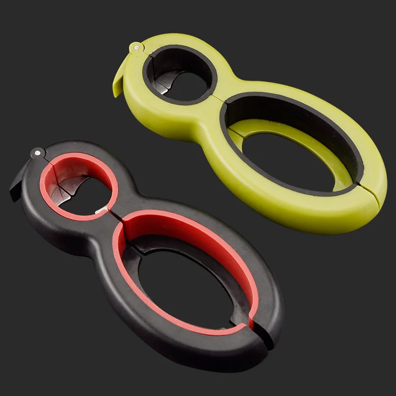 

Creative 6 in 1 Bottle Opener Stainless Steel Multifunctional Can Screw Opener With PP Handle Jar Beer Opener Kitchen Gadgets