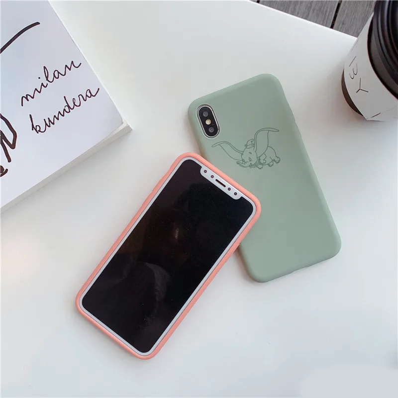 JAMULAR Cartoon Cute Dumbo Fitted Cases For iPhone 6 6s X XS MAX XR 7 8 Plus Soft TPU Matte Phone Cover For iPhone X Fundas Capa JAMULAR Cartoon Cute Dumbo Fitted Cases For iPhone 6 6s X XS MAX XR 7 8 Plus Soft TPU Matte Phone Cover For iPhone X Fundas Capa