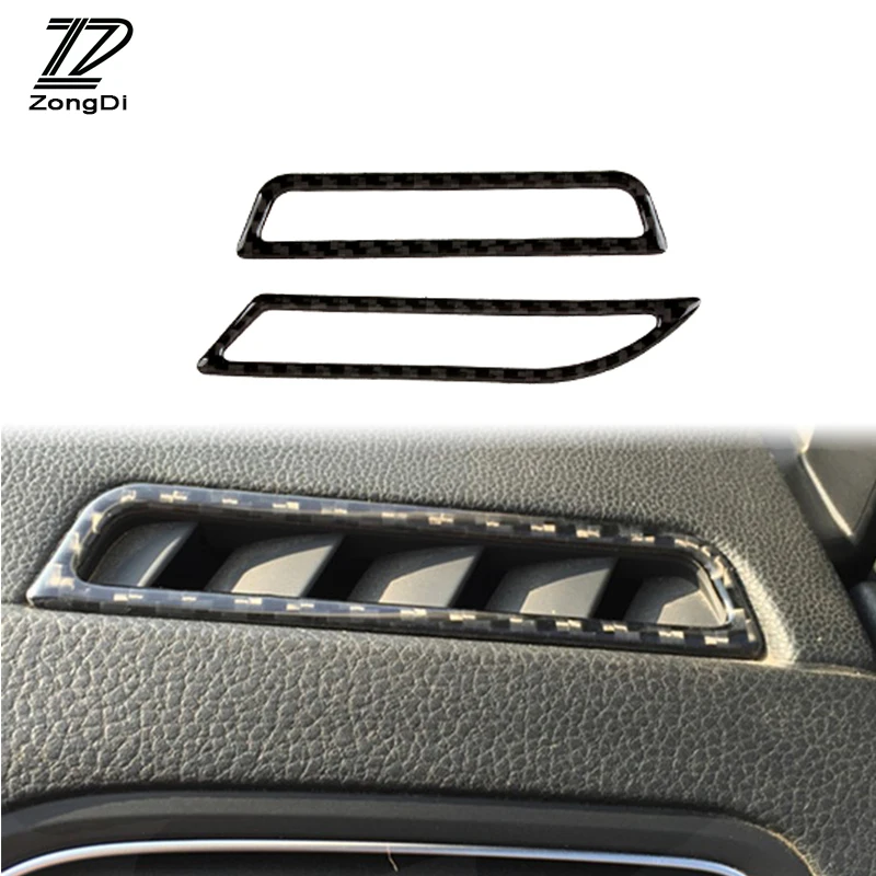 Zd Dashboard Vent Outlet Carbon Fiber Trim Stickers For Volkswagen Golf