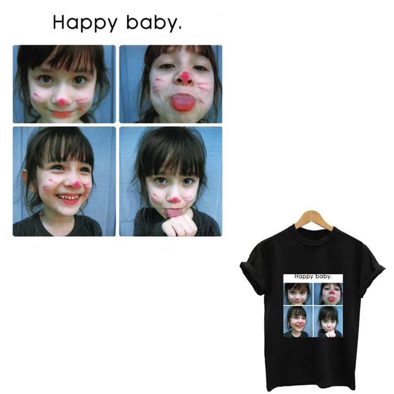 

cute girls iron on patches applications for clothing thermo stripes stickers on clothes transfer fusible clothing appliques tops