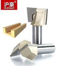 HUHAO 1pcs 1/2" Shank CNC Cleaning bottom router bit Woodworking Tools two Flute endmill router bits for wood cutting tools