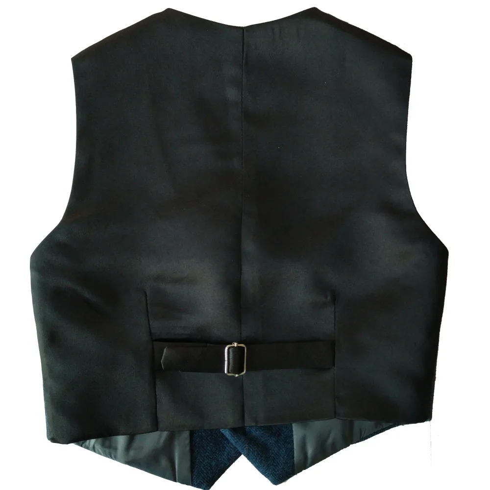 Boys Tweed Vests Back