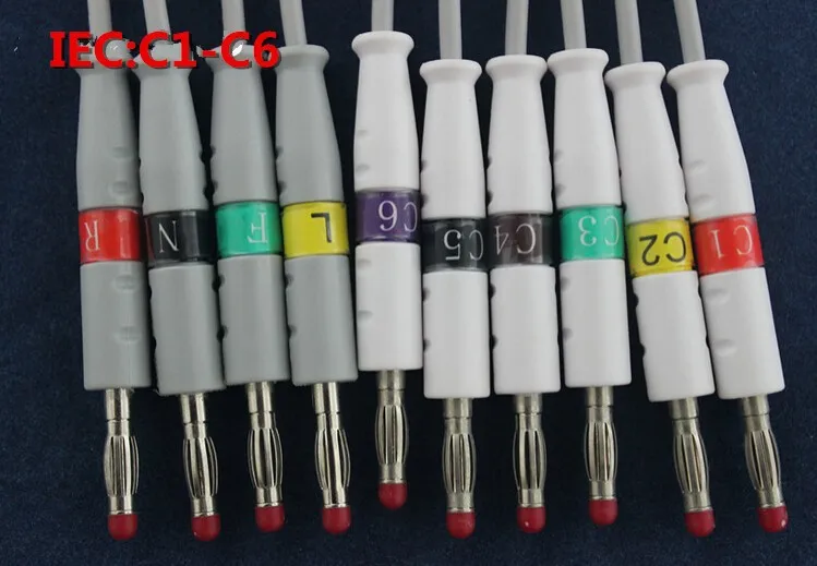 Compatível para o Instrumento de Mortara: Cabo com Leadwires Conduz a Extremidade Médica do Grampo do Cabo de Ekg 10 Eli50 - Eli100 Eli20 Ecg 10 Cheap Feixe de cabos