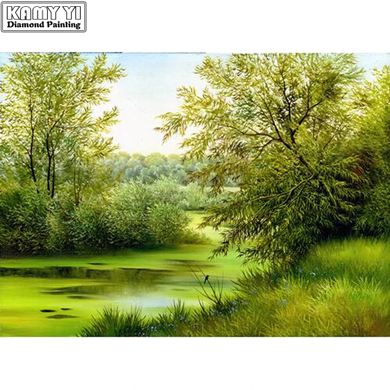 

DIY 5D Diamond Painting Landscape Picture of Rhinestones Handmade Full Diamond Embroidery Cross Stitch 4 Seasons Scenery