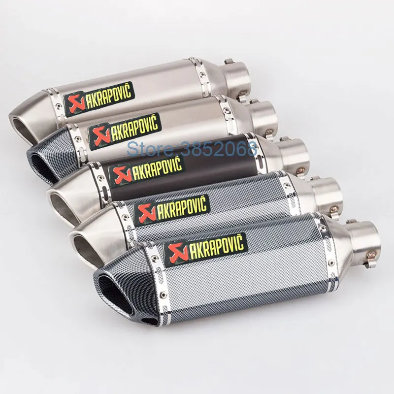 

51MM Universal Motorcycle Exhaust Pipe Muffler Akrapovic Escape Moto with db killer For Tmax530 CB400 fz1 r6 cb1000r r15 cbr650f
