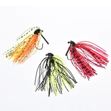 1Pcs Spinnerbait Black Large Mouth Bass Fish Metal Bait Sequin Beard Pike Fishing Tackle Rubber Jig Soft Fishing Lure 7g/10g