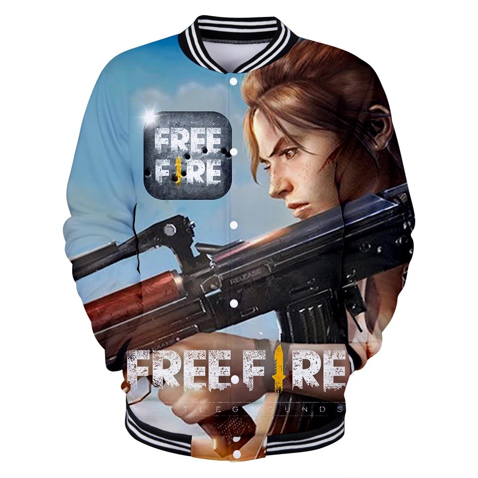 Frdun Tommy 3D Free Fire бейсбольная куртка Kpop Стиль Повседневный мягкий v-образный вырез Горячая игра колледж Стиль Плюс Размер куртка