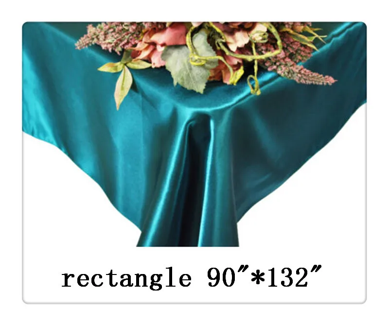Free Shipping Rectangle Tablecloth Size 90 132 Color Dark Teal