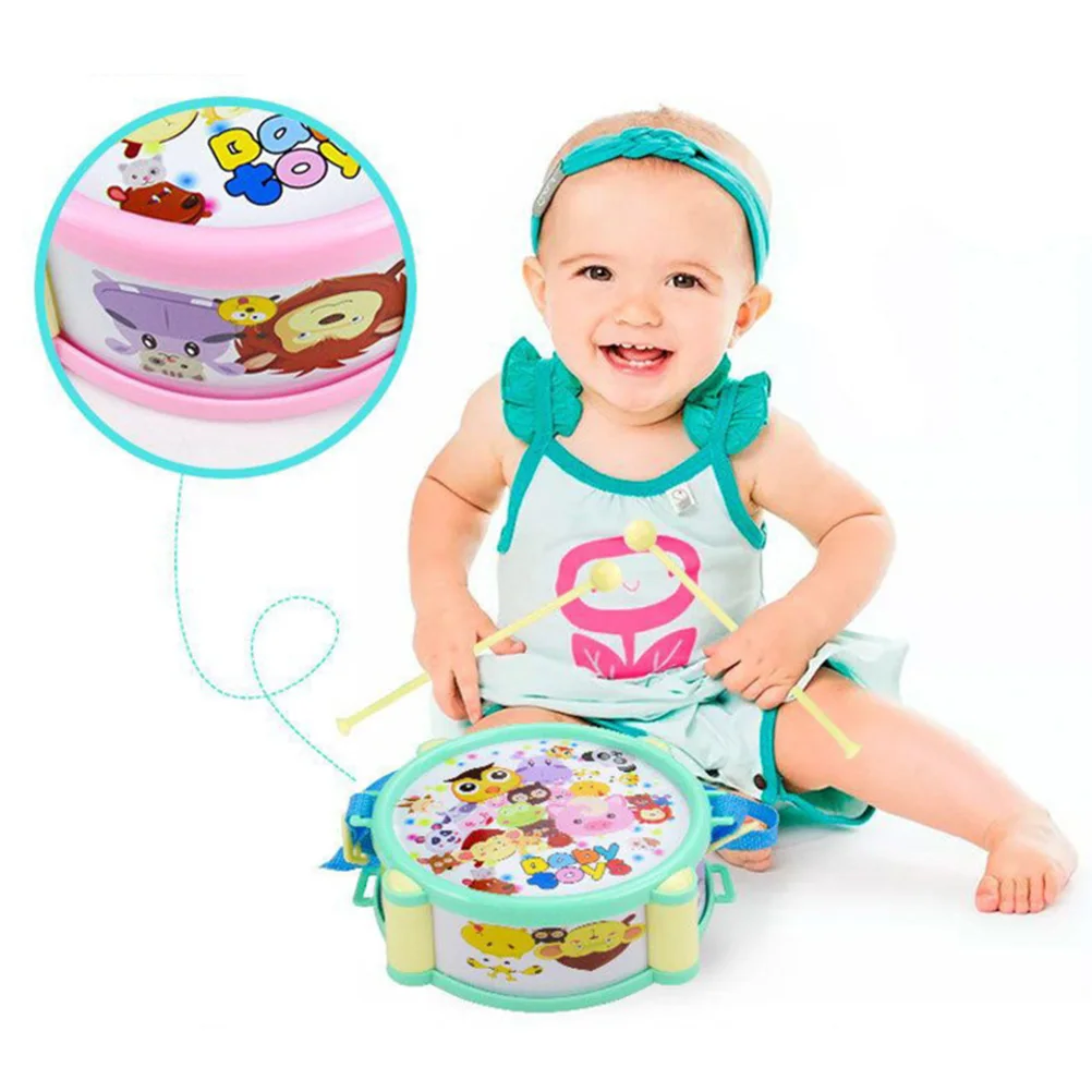 

6pcs/Set Musical Toy Set Baby Grasp Hand Bell Music Toy Roll Drum Musical Instruments Band Kits Kids Early Educational Toy Gift