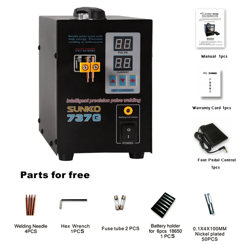 SUNKKO 737 г точечный сварочный аппарат 18650 кВт Светодиодный светильник Точечный сварочный аппарат для аккумуляторной батареи прецизионные импульсные точечные сварочные аппараты