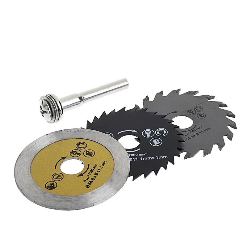 3 шт. пильный диск отрезной диск HSS резак дисковый хвостовиком для Мини дрель инструменты сверла древесины инструменты из Диаметр 54,8 мм