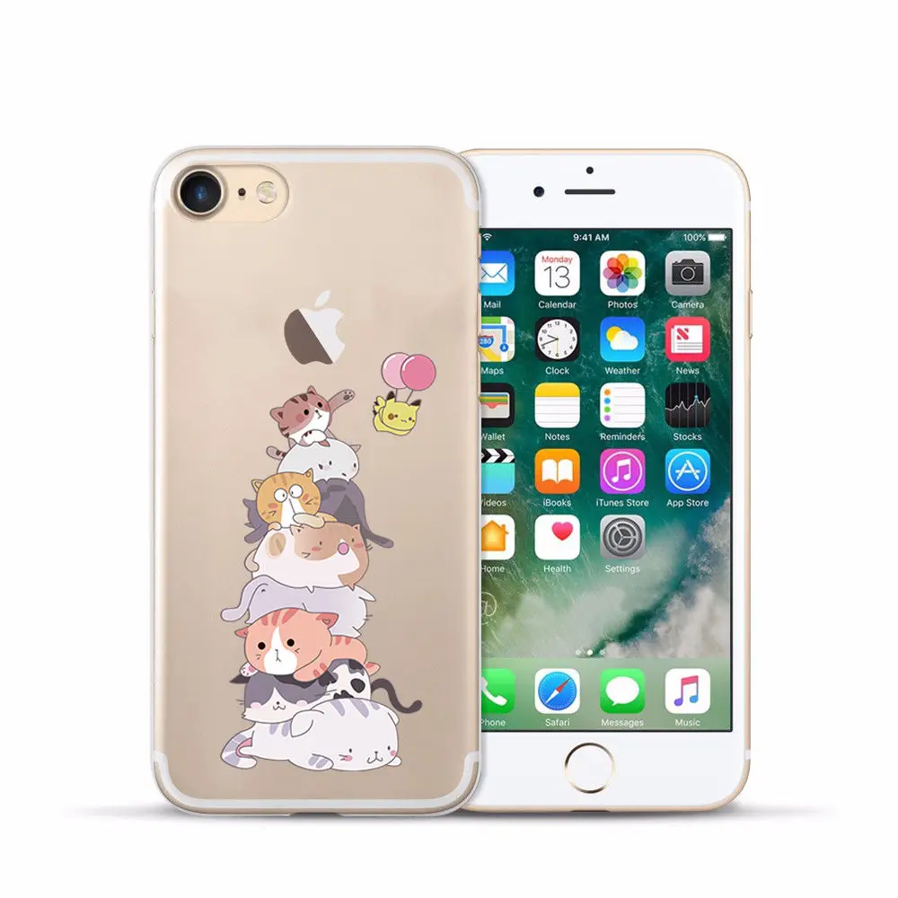 Arvin Plain Case FOR Iphone 7 5 5S 6sPlus X XS Max XR Painting Silicon Cover FOR Iphone 6s Soft Clear Protective TPU Back Cover (8)