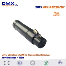 Бесплатная доставка Лидер продаж 5pin Mini Беспроводной DMX512 приемник для освещения сцены
