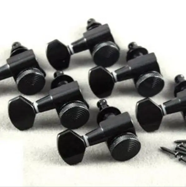 New Wholesale Wilkinson 6l Black Left Hand Guitar Locking Tuners Jn07 Guitar Parts