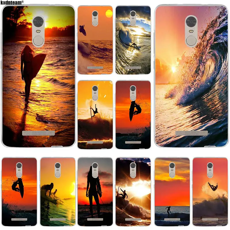 

Soft TPU Phone Accessories for Xiaomi Redmi Mi Note 4X 2 3 3S 4A 5 6 5S 5X 5A 6X Pro Plus Cases Billabong Surfboards Sunset Surf