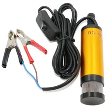 Bomba sumergible eléctrica portátil Mini 12V 24V DC para bombeo de aceite Diesel agua de aleación de aluminio 12L/min bomba de transferencia de combustible