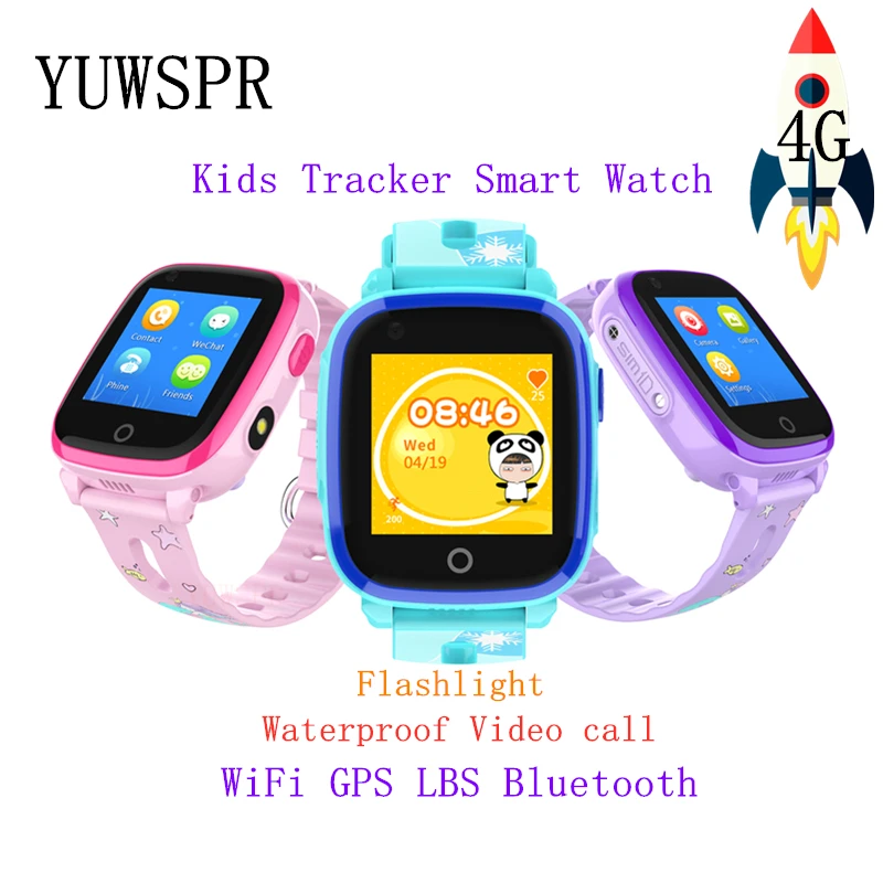 

Kids GPS Tracker 4G Smart Watch IP67 Waterproof bluetooth Camera Video Call GPS LBS WIFI Location Children smart clock DF33Z