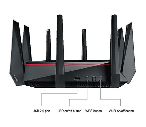  Top 5 Best WiFi Gaming Router ASUS RT-AC5300 AC5300 Tri-Band 5330 Mbps MU-MIMO AiMesh for mesh wifi