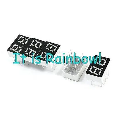 

5PCS 2 Bits 7 Segment Red LED Display Digital Tube Common Cathode 15x10mm